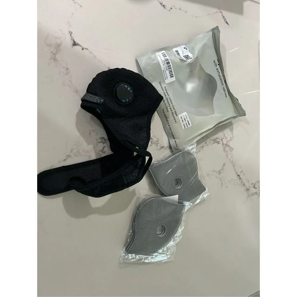 NEW Set of 2 Dust Mask 10PCS Filters Washable Sports Face Gardening Painting